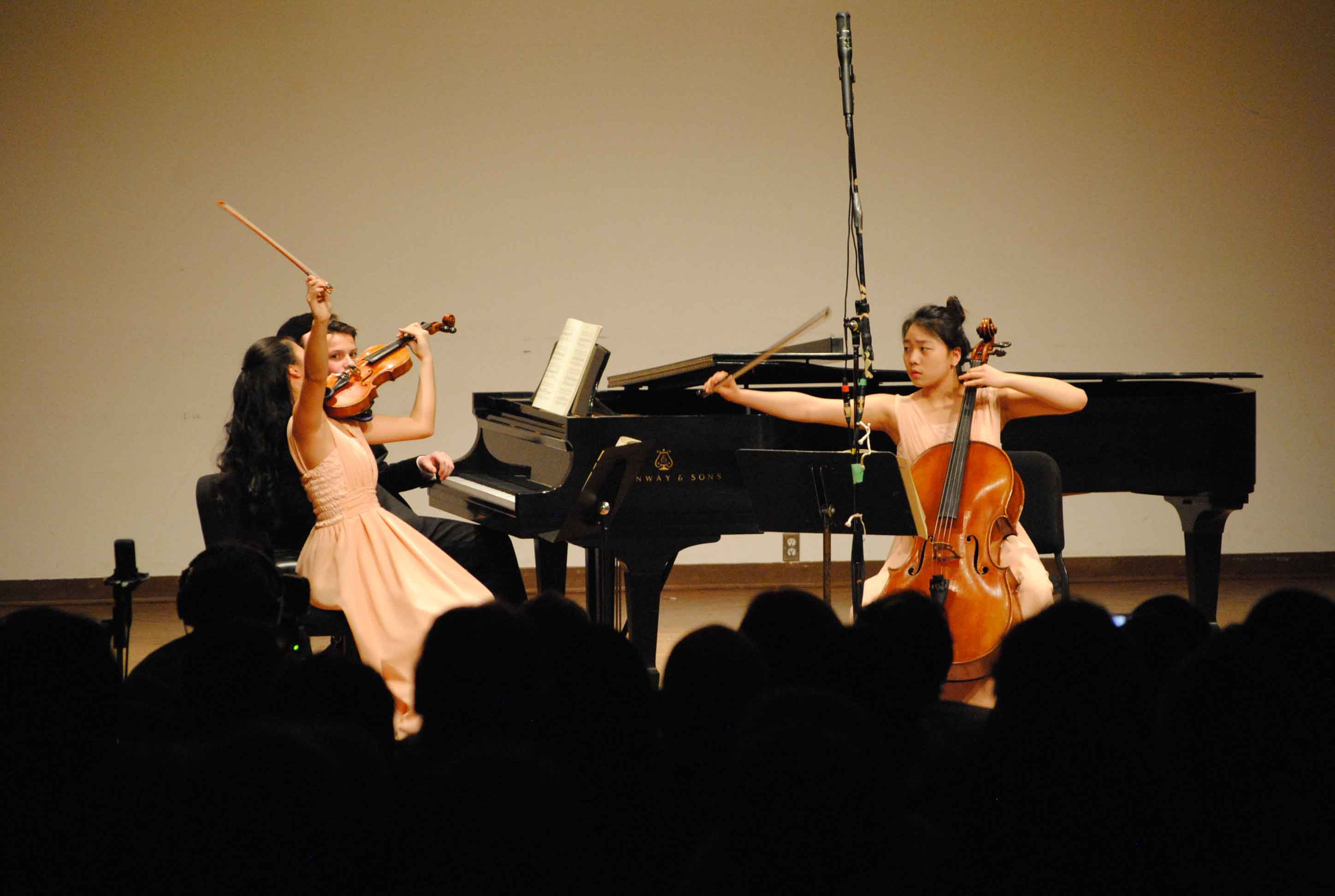 Caitlin Wong - violin, Sarah Baek - cello, Augustin Wright - piano